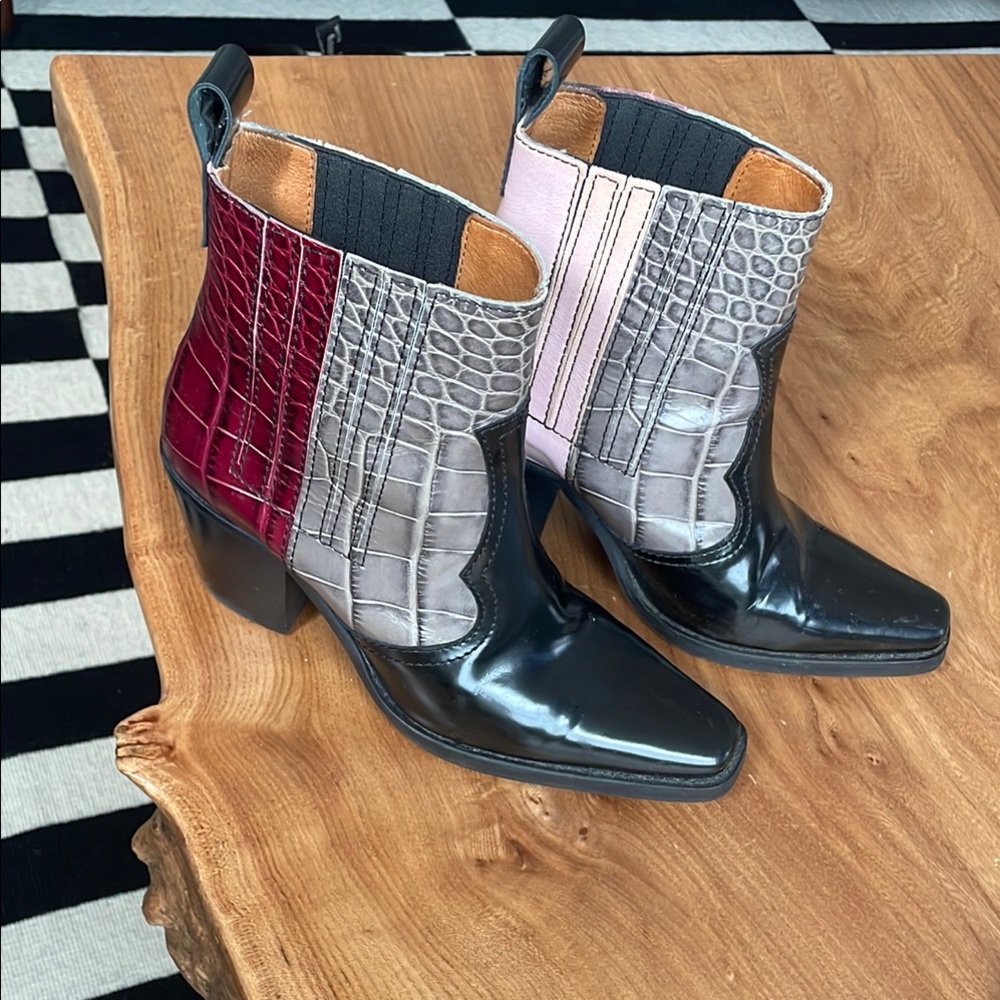 Ganni Western Ankle Boots